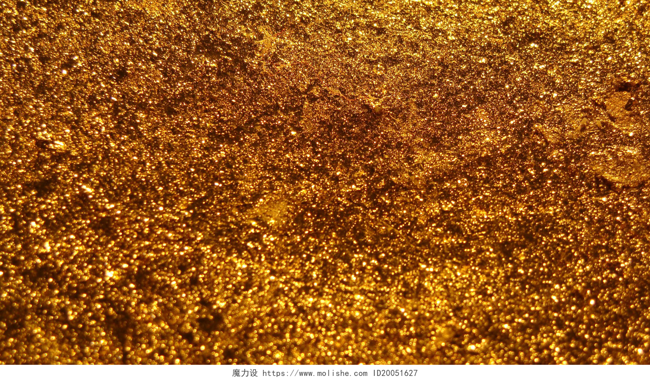 黄金颗粒闪光金色金属纹理背景图